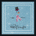 Impression En Acrylique Magic and Wonder Christmas Snowman Blue ID440<br><div class="desc">Belle conception minimaliste en acrylique de Noël avec un bonhomme de neige stylisé encadré en blanc sur un arrière - plan bleu cadet parsemé de flocons de neige et d'étoiles. La typographie branchée de 'Magic and Wonder' complète le design. Ajoutez un nom à personnaliser si vous le souhaitez. Recherchez ID440...</div>
