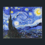 Impression En Acrylique Starry Night Van Gogh<br><div class="desc">Peinture à l'huile du maître hollandais Vincent Van Gogh (1853-1890) Probablement son tableau le plus célèbre, Van Gogh peint "La nuit étoilée" en 1889 de mémoire alors qu'il se trouvait dans un asile en France où il s'est enregistré pour la dépression.La scène dépeint la vue depuis sa fenêtre de chambre....</div>