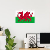 Impression en toile avec drapeau du Pays de Galles (Bureau à domicile)