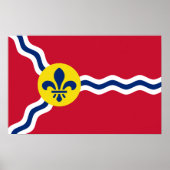 Impression en toile avec le drapeau de Saint-Louis (Devant)