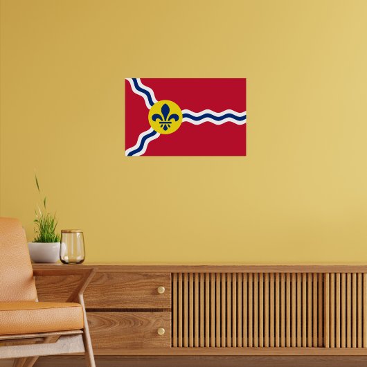 Impression en toile avec le drapeau de Saint-Louis (Salon 2)
