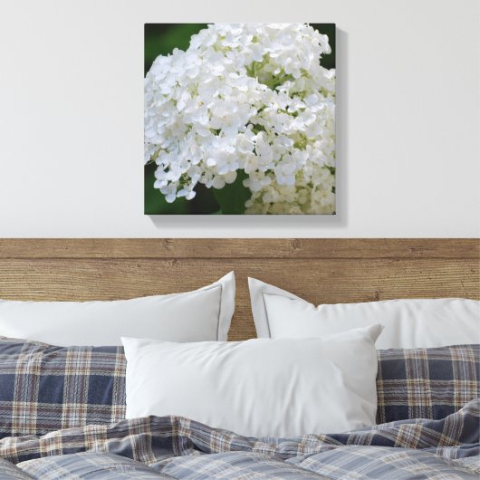 Impression en toile blanche Hydrangea (Insitu(Chambre))