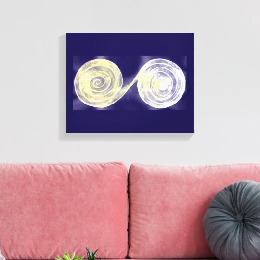 Impression en toile blanche spirale (Insitu(Salon))