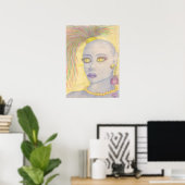 Impression en toile "bleue" (Bureau à domicile)
