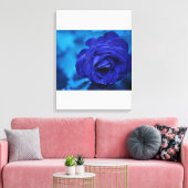 Impression en toile bleue étirée (Insitu(Salon))