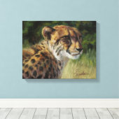 Impression en toile Cheetah 11" x 14" (Insitu (Plancher de Bois))