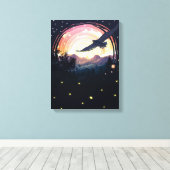 Impression en toile d'aigle noir (Insitu (Plancher de Bois))