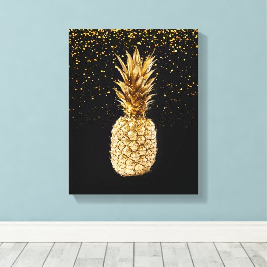 Impression en toile d'ananas or (Insitu (Plancher de Bois))