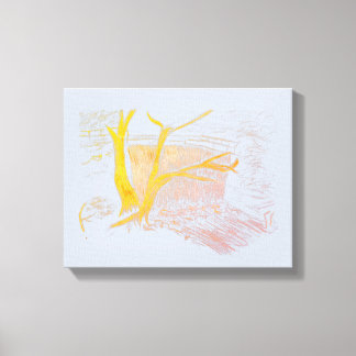 Impression en toile d'argent de cascade