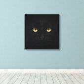 Impression en toile de chat noir (Insitu (Plancher de Bois))