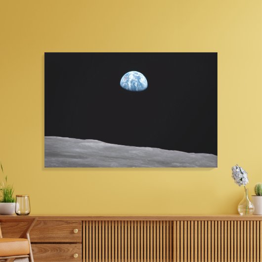 Impression en toile de la Terre vue de la lune (Insitu(Salon))