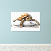 Impression en toile de tortue "Miss You" (Insitu (Plancher de Bois))