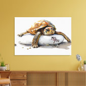 Impression en toile de tortue "Miss You" (Insitu(Salon))