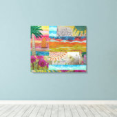 Impression en toile étirée Abstraite tropicale (Insitu (Plancher de Bois))