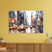 Impression en toile étirée avec New York City. (Insitu(Salon))