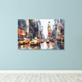 Impression en toile étirée avec New York City. (Insitu (Plancher de Bois))