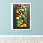 Impression en toile étirée d'art végétal dynamique (Insitu (Plancher de Bois))