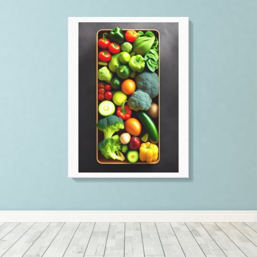 Impression en toile étirée d'art végétal dynamique (Insitu (Plancher de Bois))