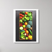 Impression en toile étirée d'art végétal dynamique (Recto)