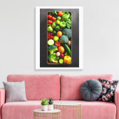 Impression en toile étirée d'art végétal dynamique (Insitu(Salon))