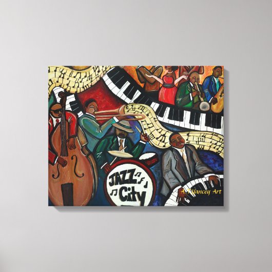 Impression en toile étirée de Jazz City (Recto)