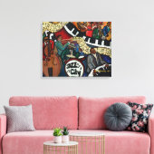 Impression en toile étirée de Jazz City (Insitu(Salon))