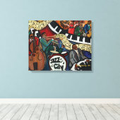 Impression en toile étirée de Jazz City (Insitu (Plancher de Bois))