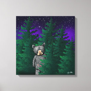 Impression en toile étirée de l'ours noir