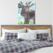 Impression en toile étirée d'orignal (Insitu(Chambre))