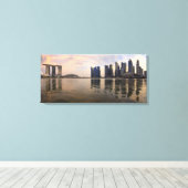 Impression en toile étirée du coucher de soleil de (Insitu (Plancher de Bois))