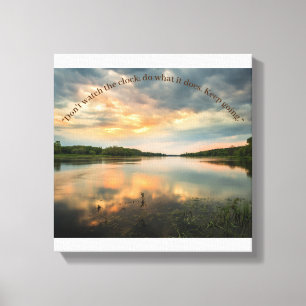 Impression en toile étirée du coucher de soleil de
