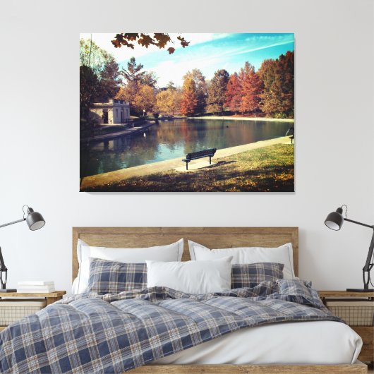 Impression en toile étirée du parc et du lac (Insitu(Chambre))