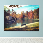 Impression en toile étirée du parc et du lac (Insitu (Plancher de Bois))