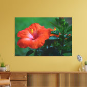 Impression en toile étirée Orange Hibiscus (Insitu(Salon))