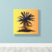 Impression en toile étirée - Palm Tree (Insitu (Plancher de Bois))