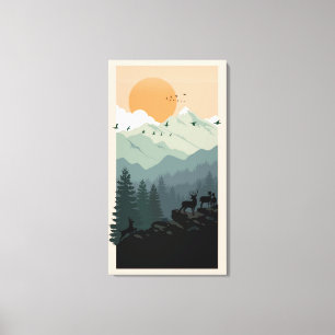 Impression en toile étirée - Quatre panneaux