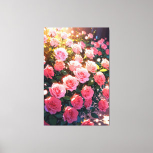 Impression en toile étirée rose Anime