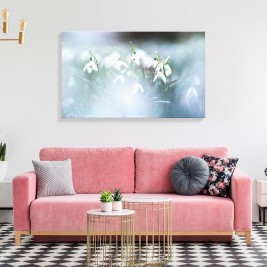 Impression en toile étirée - Snowdrops (Insitu(Salon))
