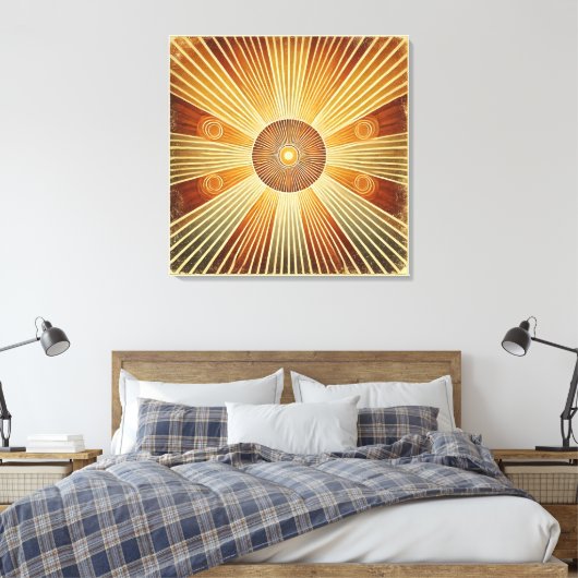 Impression en toile étirée - Sunburst de Bohême en (Insitu(Chambre))