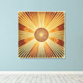 Impression en toile étirée - Sunburst de Bohême en (Insitu (Plancher de Bois))