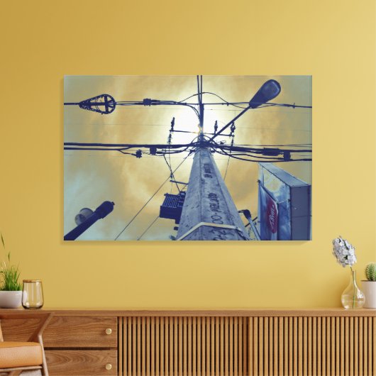 Impression en toile "Halo de rue" (Insitu(Salon))