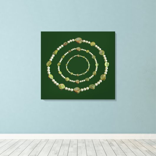 Impression en toile - Perles et pierres (Insitu (Plancher de Bois))