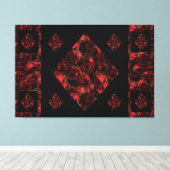 Impression en toile rouge Abstraite (Insitu (Plancher de Bois))