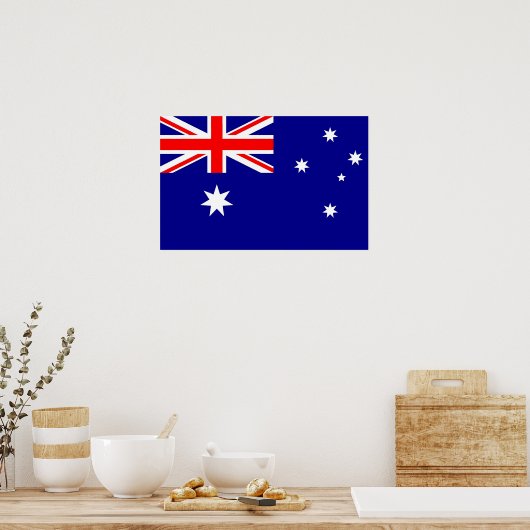 Impression encadrée avec Drapeau d'Australie (Cuisine)
