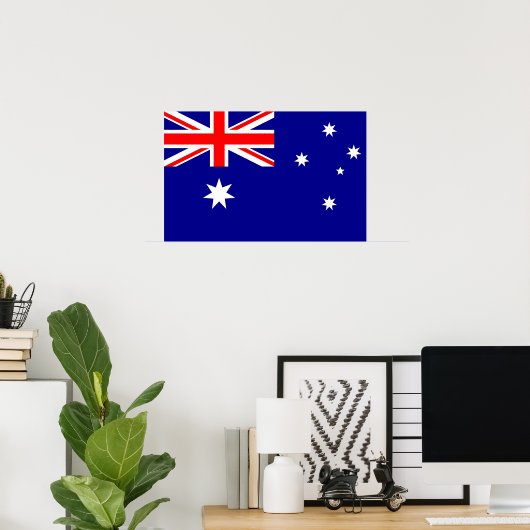 Impression encadrée avec Drapeau d'Australie (Bureau à domicile)