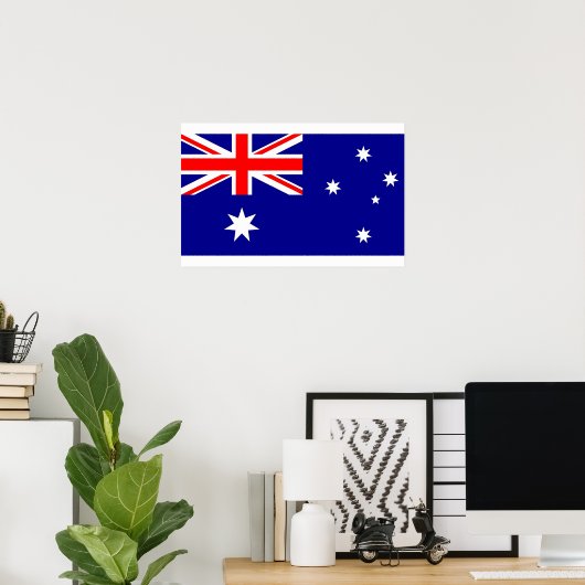 Impression encadrée avec Drapeau d'Australie (Bureau à domicile)