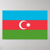 Impression encadrée avec Drapeau d'Azerbaïdjan (Devant)