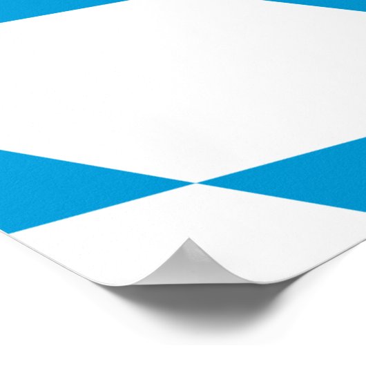 Impression encadrée avec Drapeau de Bavière, Allem (Coin)