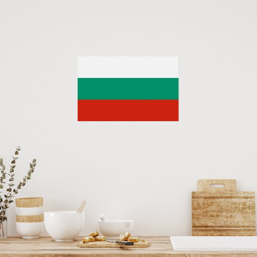 Impression encadrée avec Drapeau de Bulgarie (Cuisine)