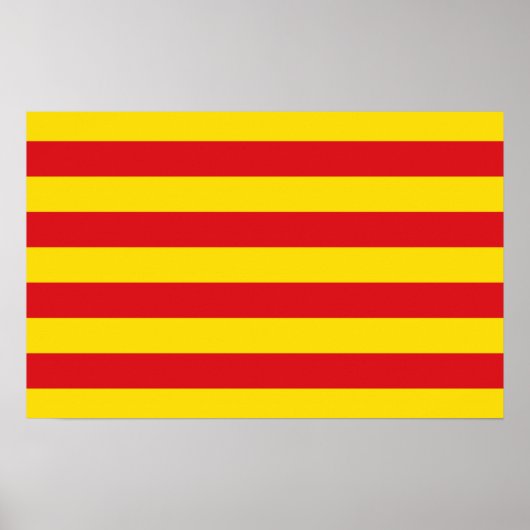 Impression encadrée avec Drapeau de Catalogne (Devant)